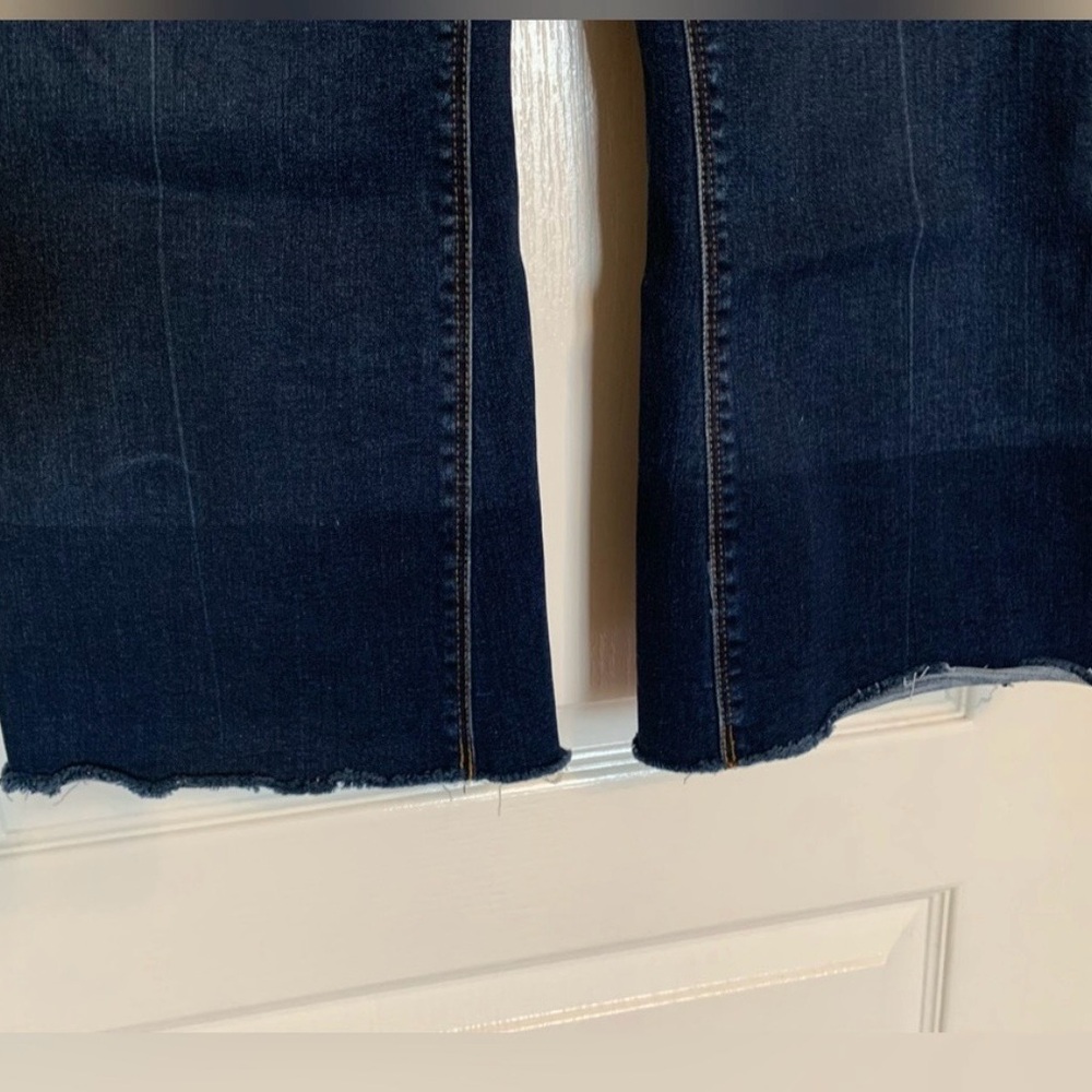 SPANX Blue Ankle Cropped Flare Jeans L NEW - Picture 5 of 10